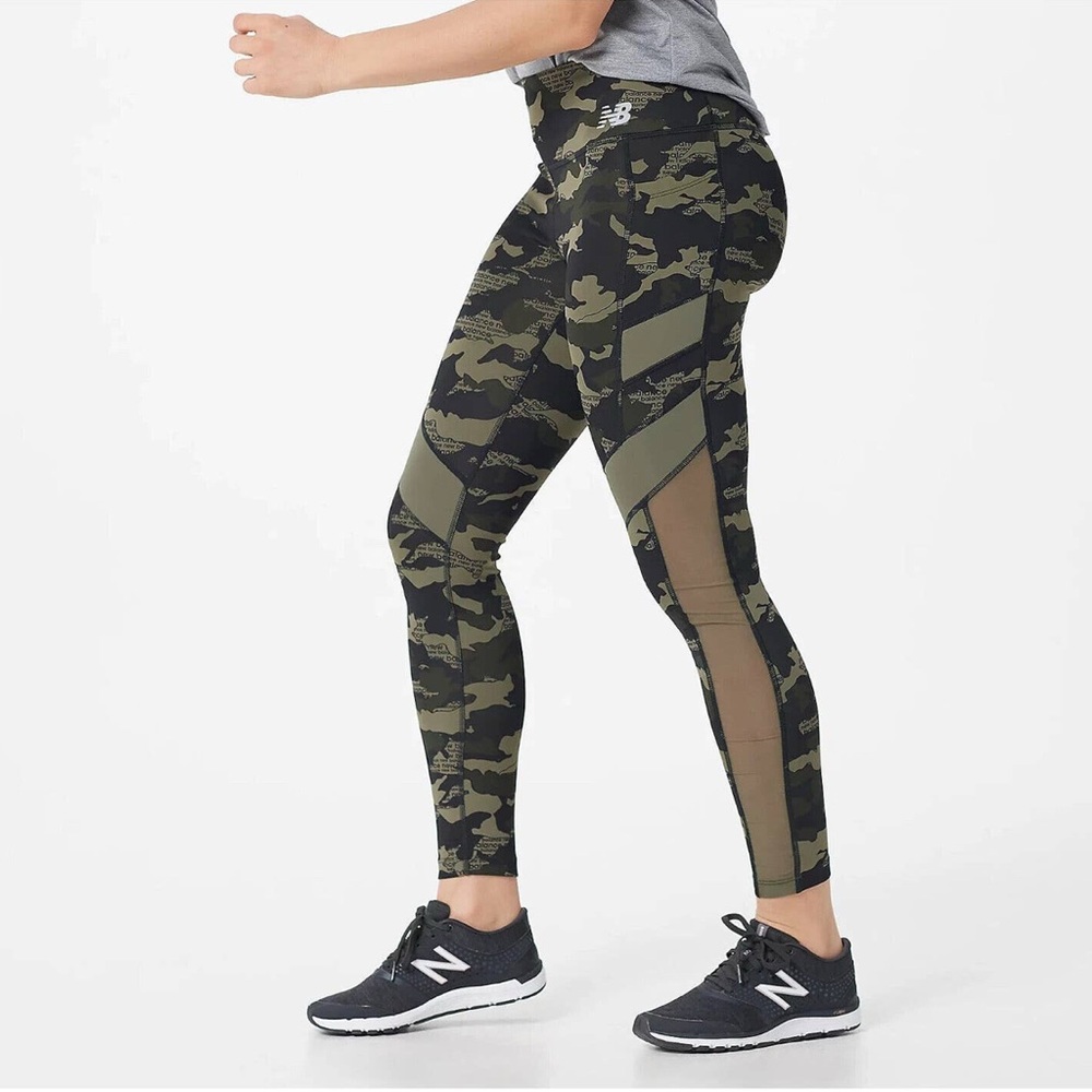 New Balance Black and Green Women's Leggings